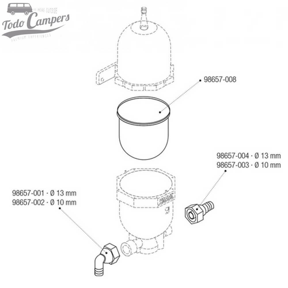 peças do Vaso de expansão universal A 20