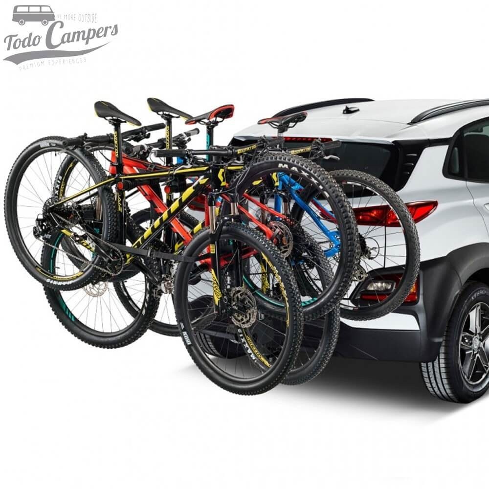 Portabicicletas para bola de remolque para transportar 4 bicicletas