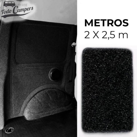 Moqueta de fieltro para revestimientos Compass color Negro - Metros 2 x 2,5 m