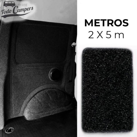 Moqueta de fieltro para revestimientos Compass color Negro - Metros 2 x 5 m