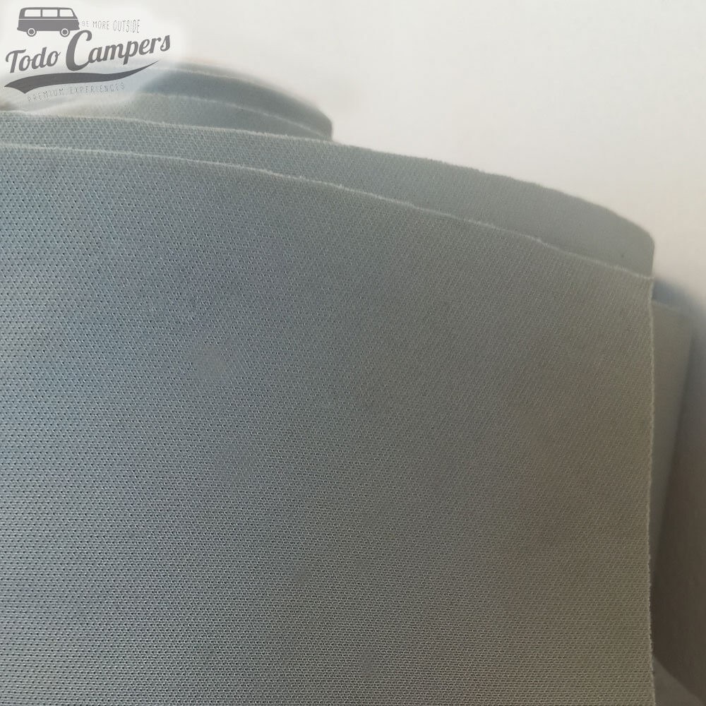 Rolo de 1,6 x 30 m de Tecido esponjoso cinzento para revestimentos interiores de carrinhas