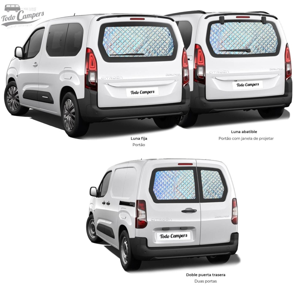 Aislantes térmicos BLACK EDITION de Apertura trasera de furgonetas Chasis K9.