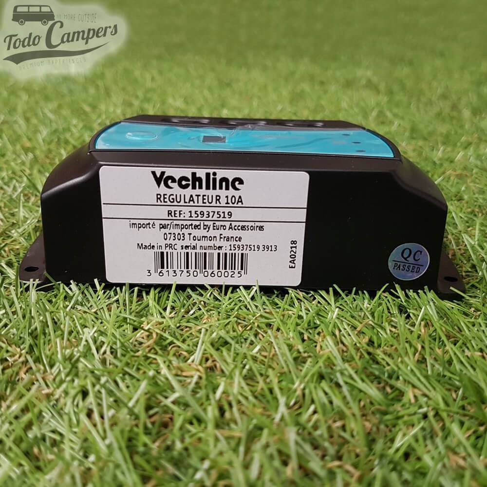 Etiqueta de especificaciones del regulador de carga solar Vechline 10A
