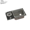 Fregadero-Cocina de cristal Carbest rectangular - 1 quemador