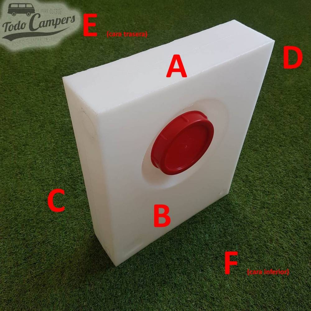 Caras Depósito de agua de 24 L. Depósito de aguas limpias o grises para tu furgoneta, autocaravana o caravana
