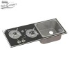 Fregadero-Cocina de cristal Carbest rectangular - 2 quemadores