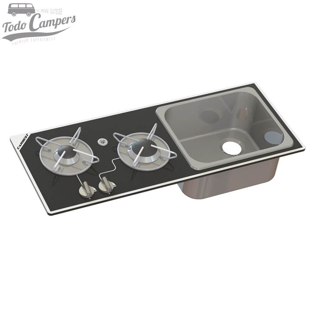Fregadero-Cocina de cristal Carbest 70180