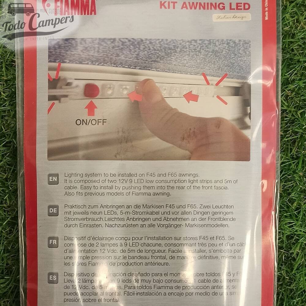 led que encajan perfectamente en los toldos Fiamma F45s y F65s