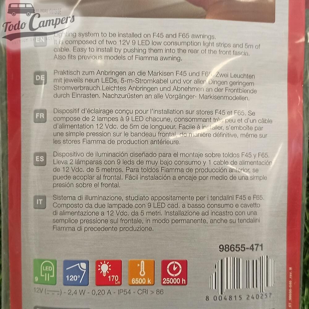 instrucciones del Fiamma Awning LED