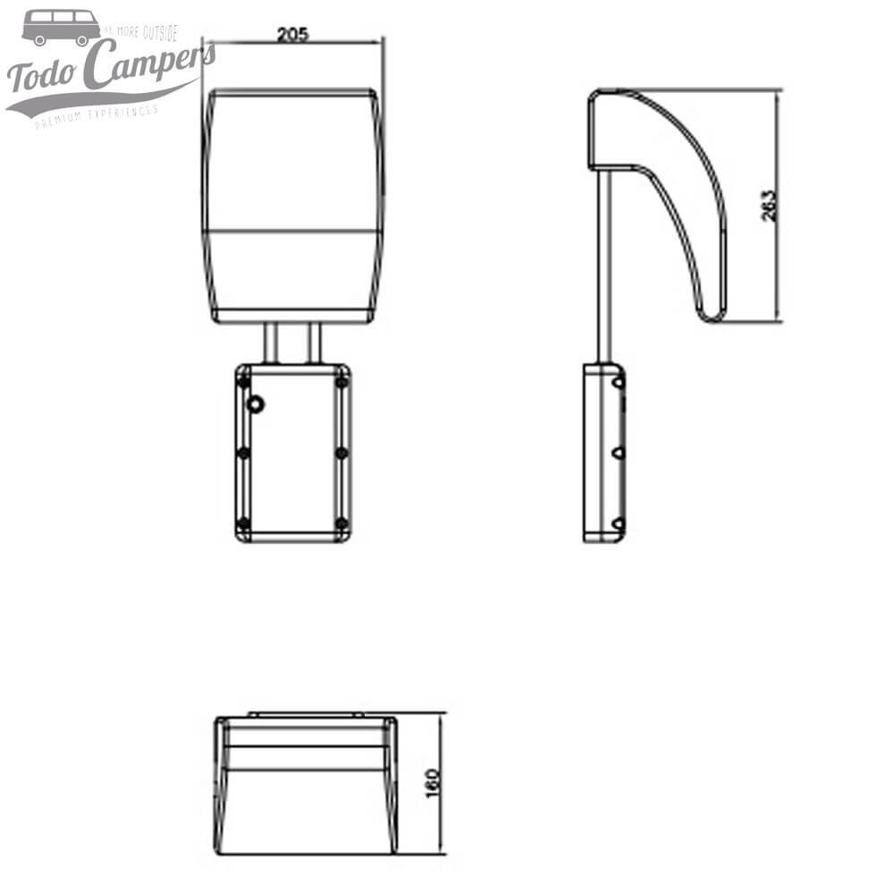 medidas del reposacabezas de pared CTA