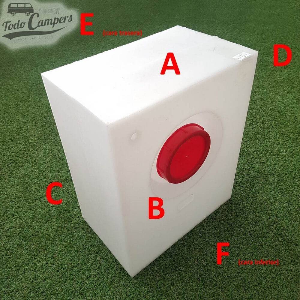 Caras Depósito de agua de 48 L. Depósito de aguas limpias o grises para tu furgoneta, autocaravana o caravana