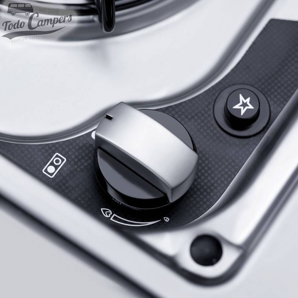 Lava-loiças + Fogão Dometic MO9722R - Detalhe manípulo gás