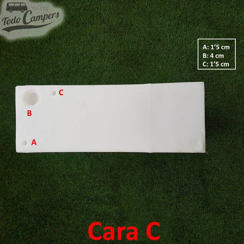 Face C Depósito de água de 55 L. Depósito de águas limpas ou cinzentas para a sua carrinha, autocaravana ou caravana