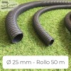 Rollo de 50 metros de Manguera corrugada de 25 mm diámetro