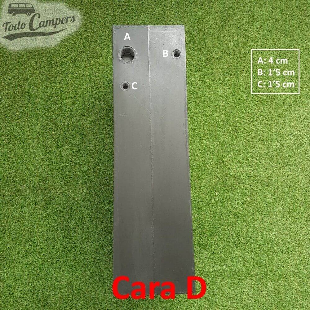 Face D Depósito de água de 64 L. Depósito de águas limpas ou cinzentas para a sua carrinha, autocaravana ou caravana