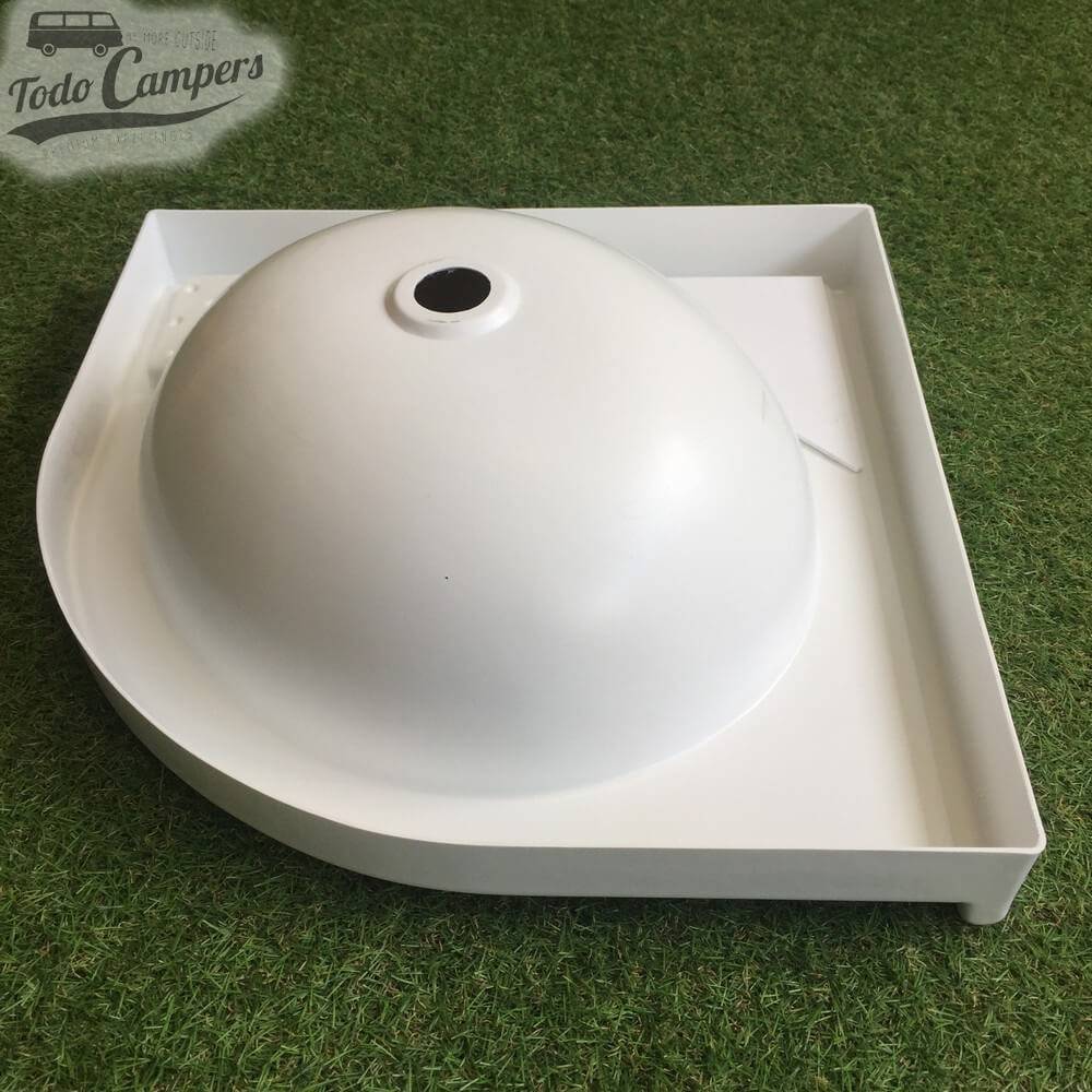 Lavatório de Esquina 420 x 420 mm - vista desde baixo