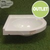 OUTLET: Lavatório de esquina branco - 42 x 42 x 18 cm