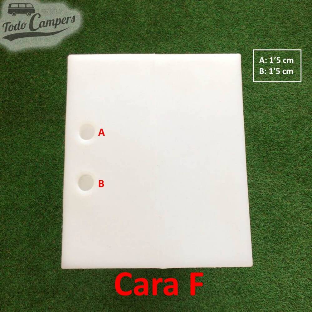 Face F Depósito de água de 68 L. Depósito de águas limpas ou cinzentas para a sua carrinha, autocaravana ou caravana