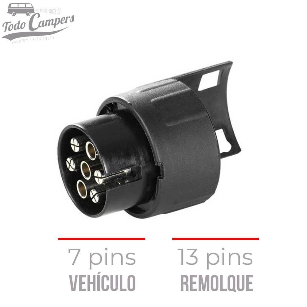Para veículos com instalação elétrica de 7 pins que necessitem utilizar reboques de 13 pins.
