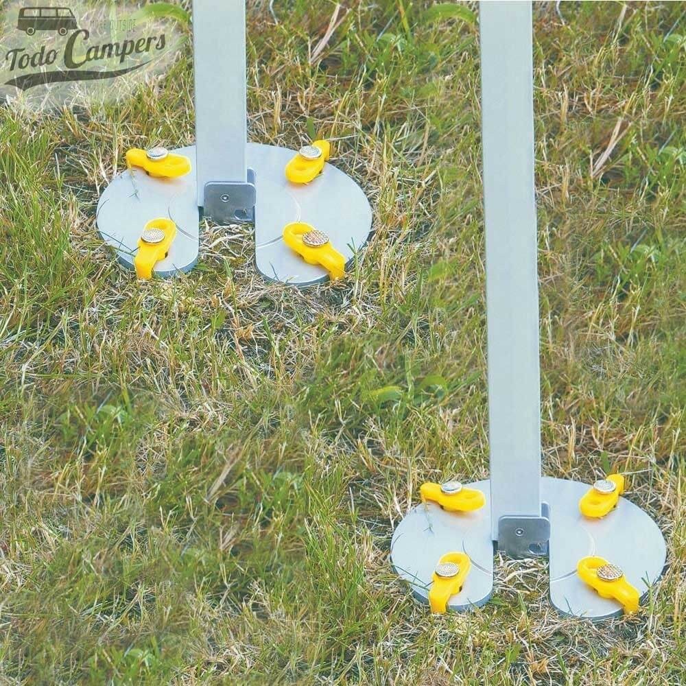 kit de 2 Awning plate con piquetas