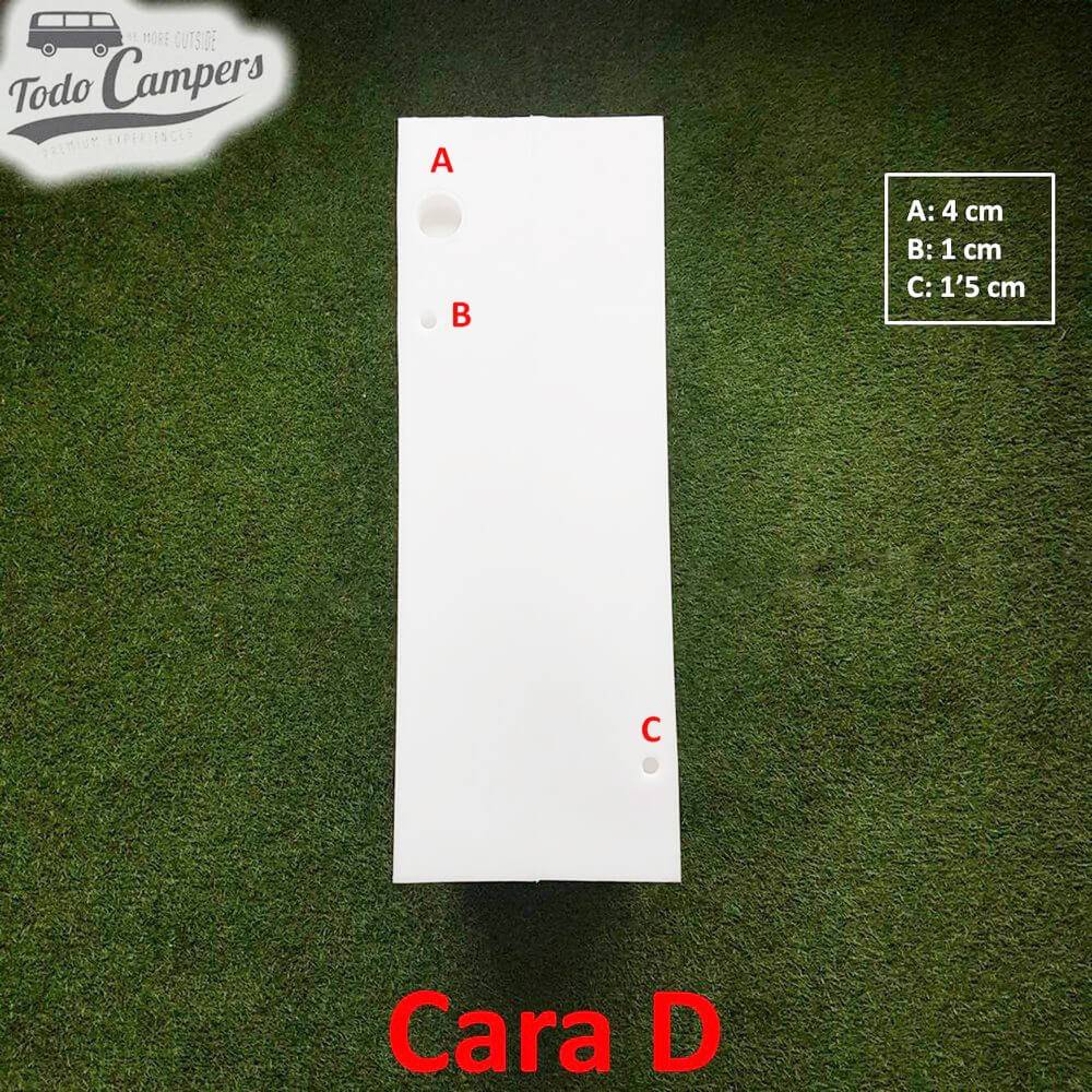 Cara D Depósito de agua de 72 L. Depósito de aguas limpias y grises para tu furgoneta, autocaravana o caravana