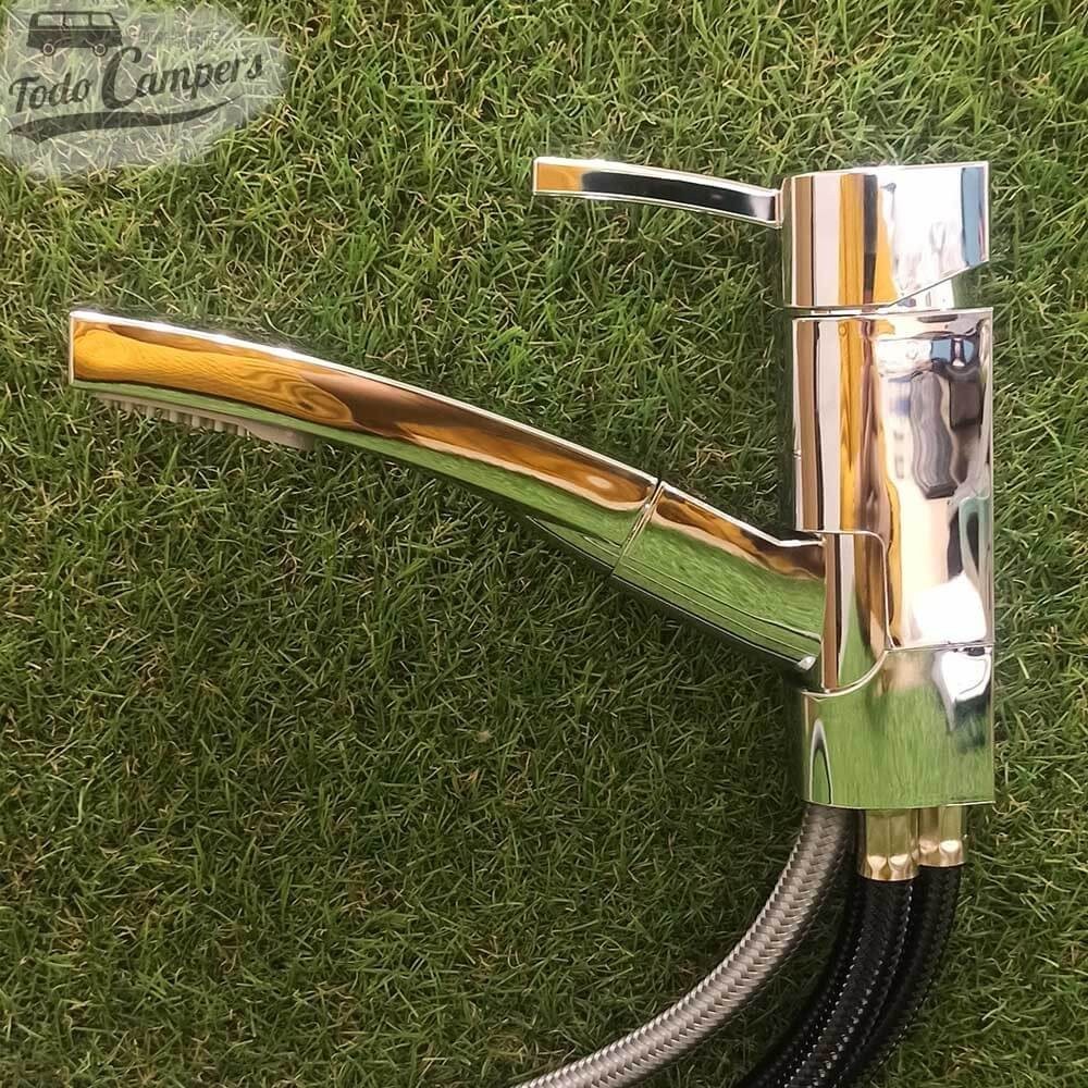 Torneira água fria e quente com chuveiro Comet Capri Piccina de cor Cromado