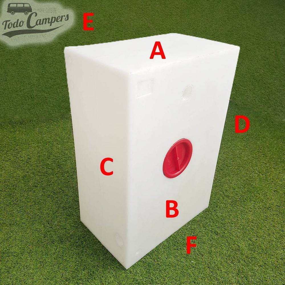 Caras Depósito de agua de 80 L. Depósito de aguas limpias y grises para tu furgoneta, autocaravana o caravana