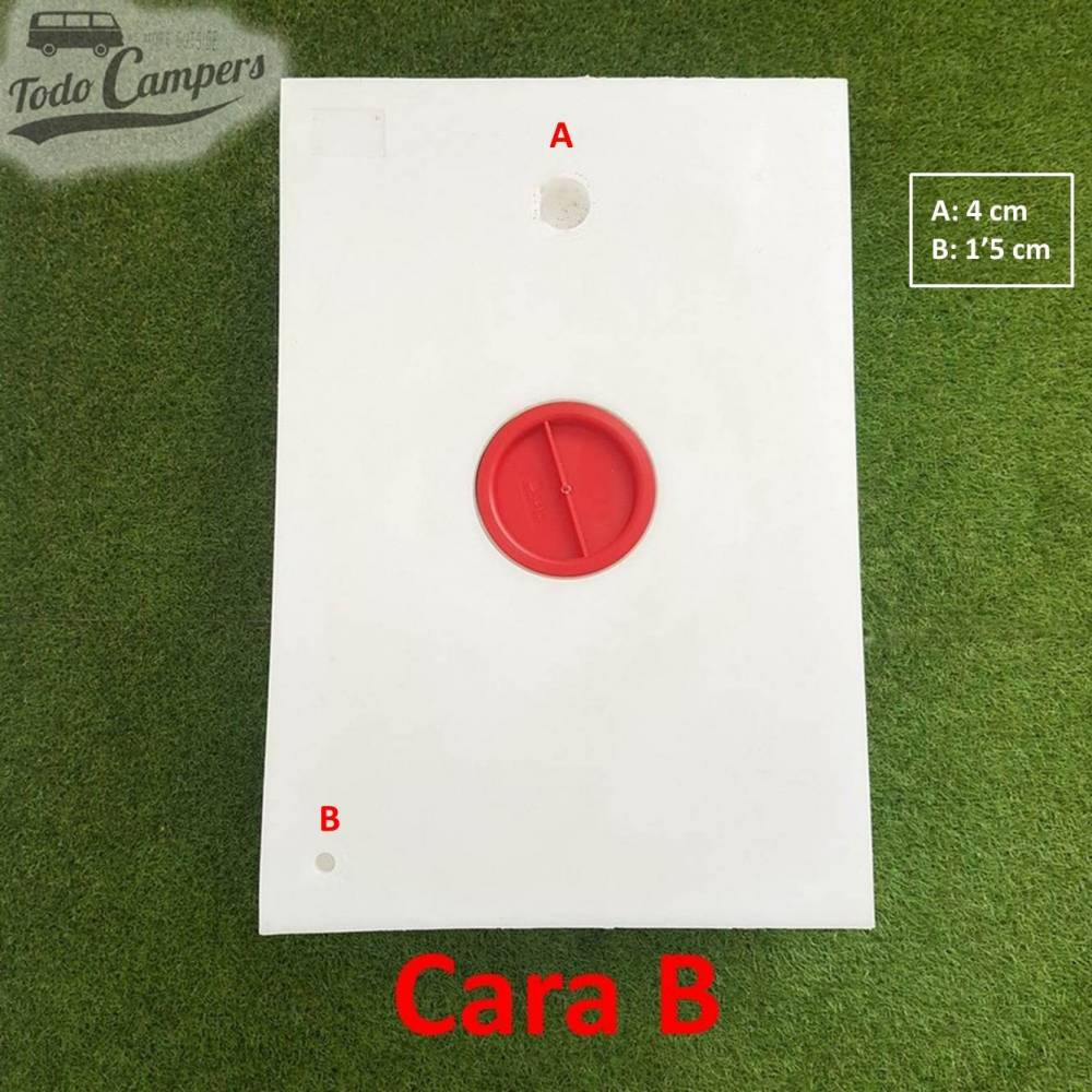 Cara B Depósito de agua de 80 L. Depósito de aguas limpias y grises para tu furgoneta, autocaravana o caravana