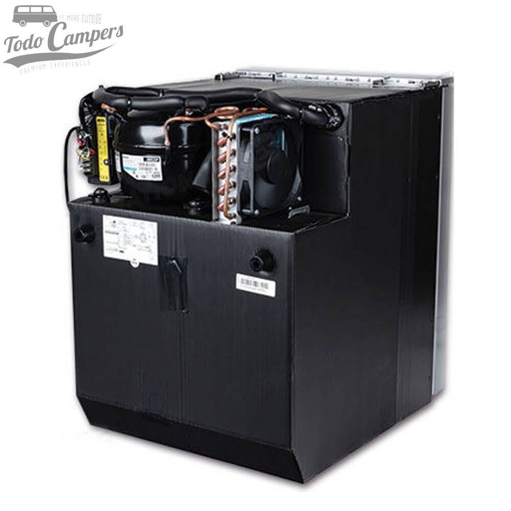 trasera del Frigorífico camper Sanjo SVR50L de 46,5 litros