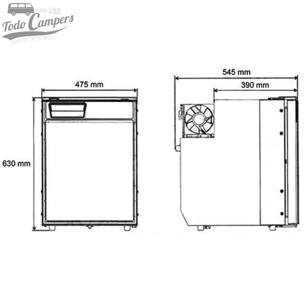 medidas del Frigorífico Sanjo SVR85