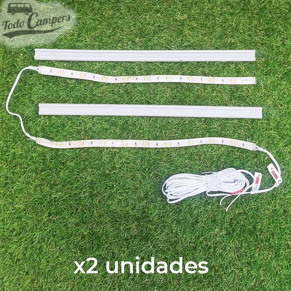 Kit de 2 unidades de LEDs para colocar nos braços dos toldos.