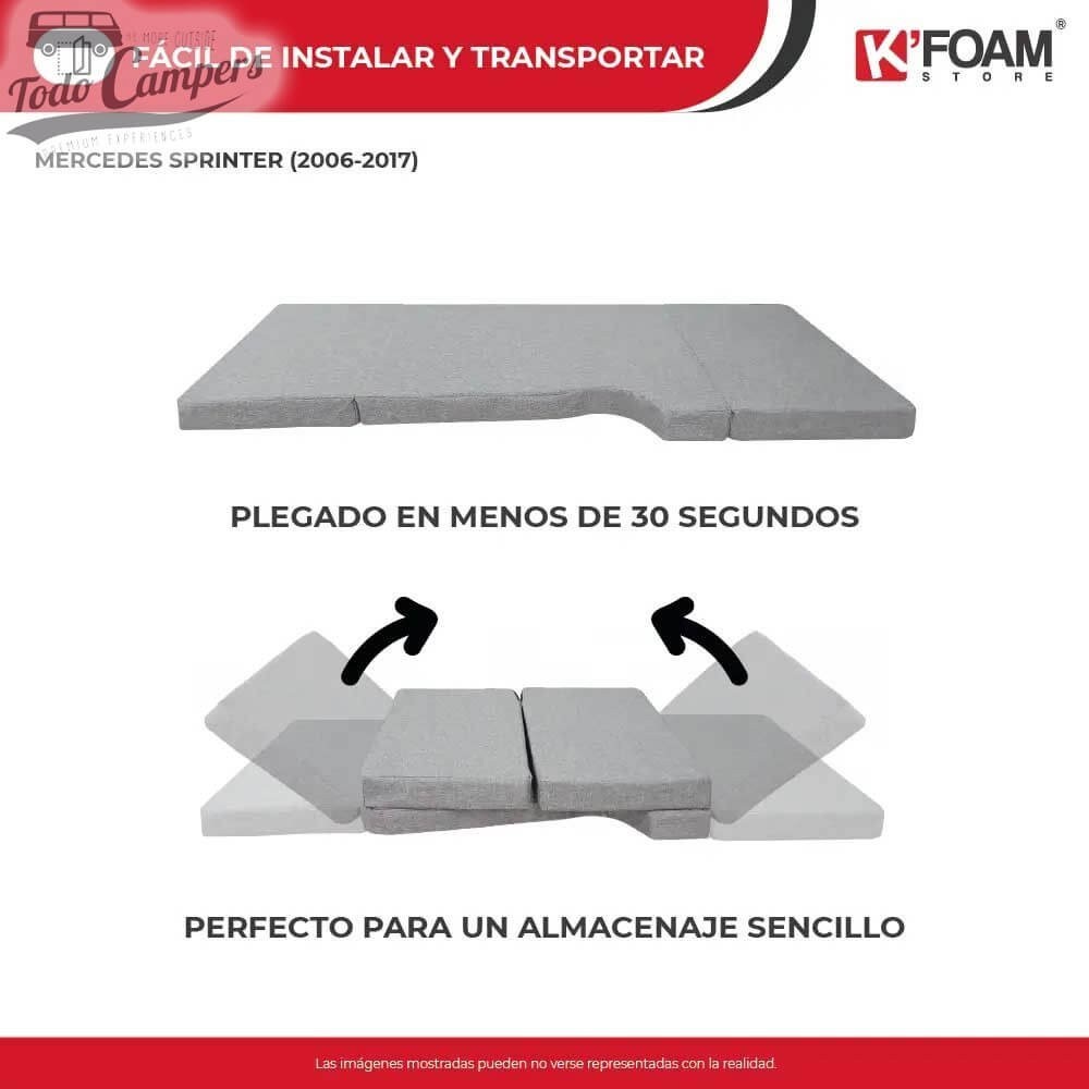 Cama plegable para Mercedes Sprinter 2006-2018