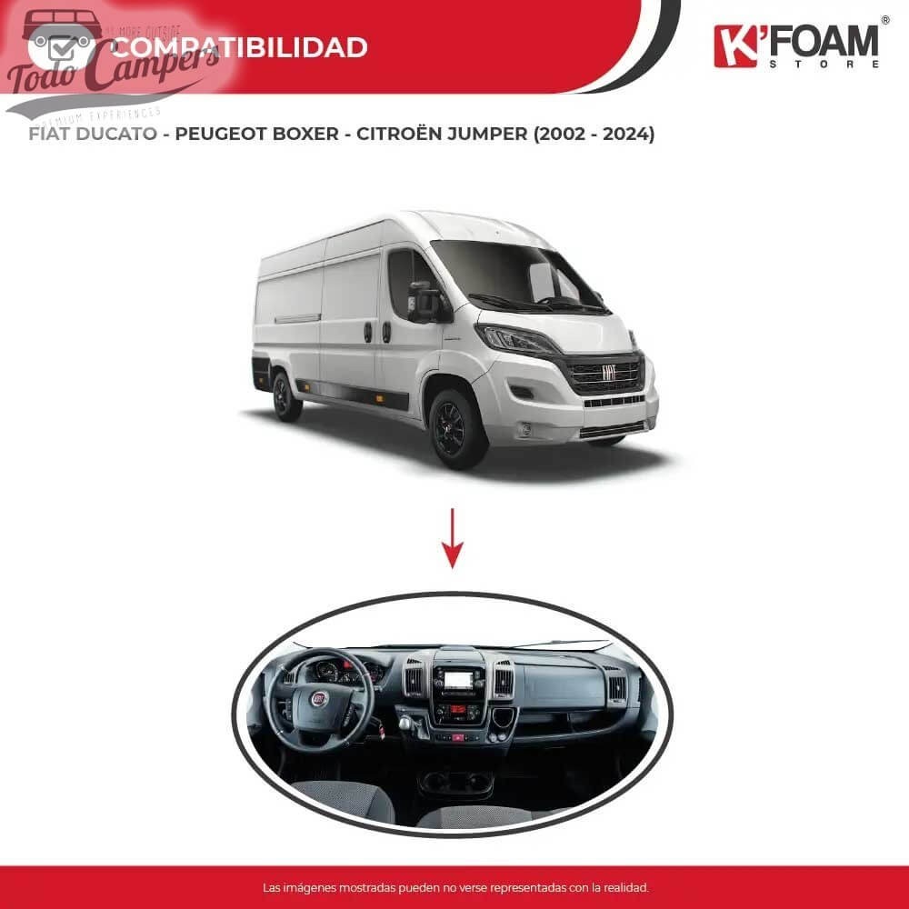 cama para Fiat Ducato, Citroen Jumper y Peugeot Boxer desde 2002 y Opel Movano III desde 2021.