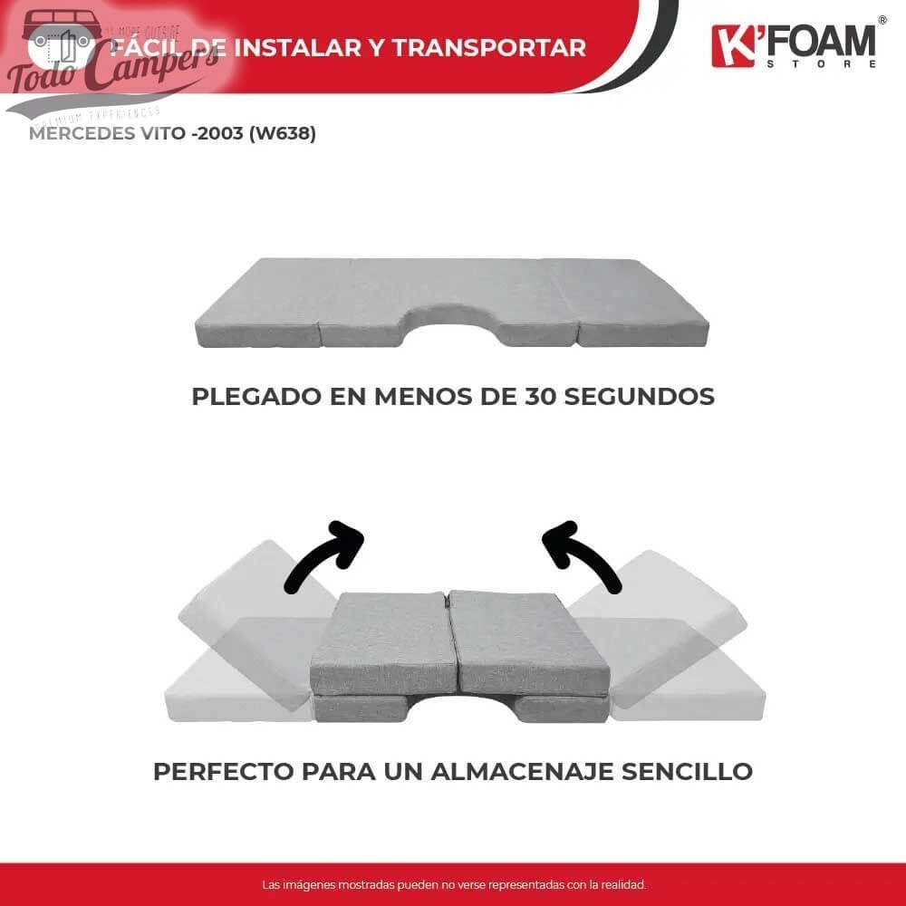 cama plegable infantil para primera fila de asientos de W638