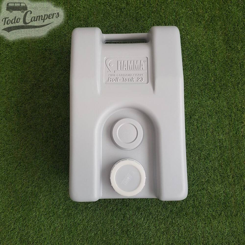 Depósito portátil de aguas grises camper. Depósito aguas grises/negras para tu furgoneta, autocaravana o caravana