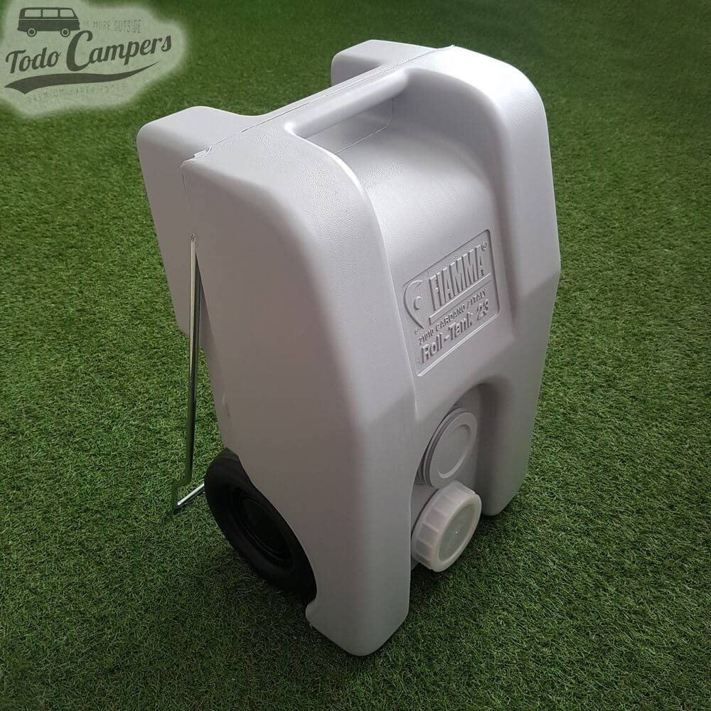 Depósito Portátil de aguas grises camper  23 lts. Depósito aguas grises/negras para tu furgoneta, autocaravana o caravana