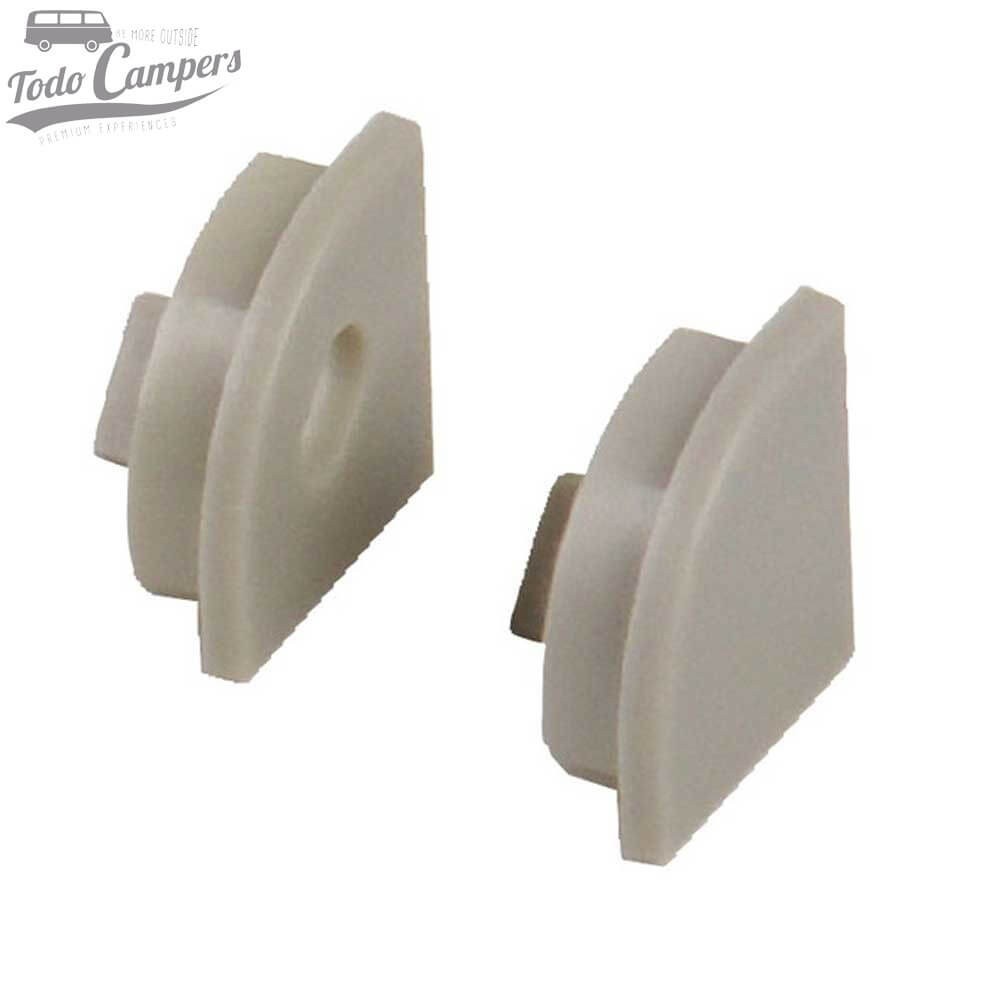 Tampas para perfil de esquina de alumínio para tiras LED - 2 unidades