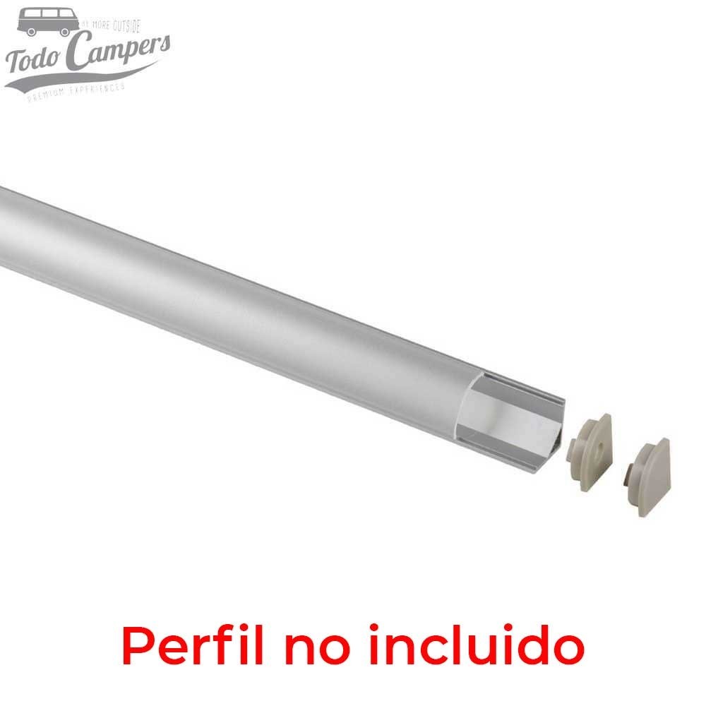 tapas para el Perfil de aluminio en ángulo 90º con tapa para iluminación LED