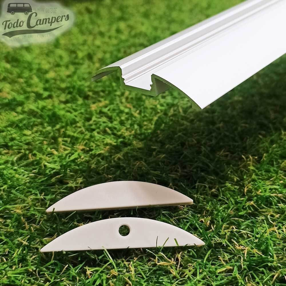 calha para led com duas tampas