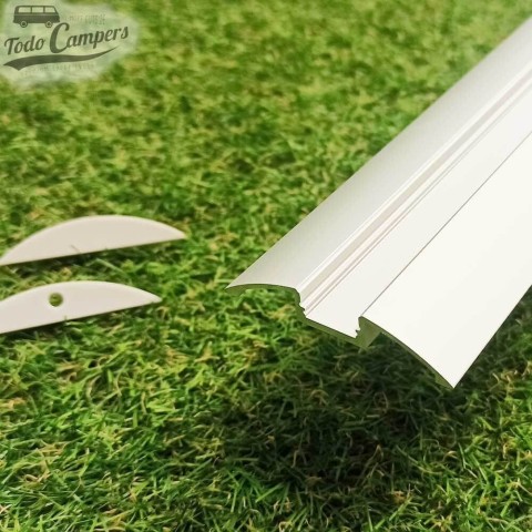 Perfil de aluminio semicircular para iluminación LED - 1,5 metros