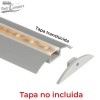 Perfil de aluminio semicircular para iluminación LED - 1,5 metros