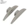 Tapas para perfil semicircular de aluminio para tiras LED - 2 unidades