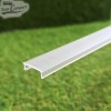 Cubierta satinada para perfil de aluminio semicircular o encastrable plano para tiras LED - 1,5 metros