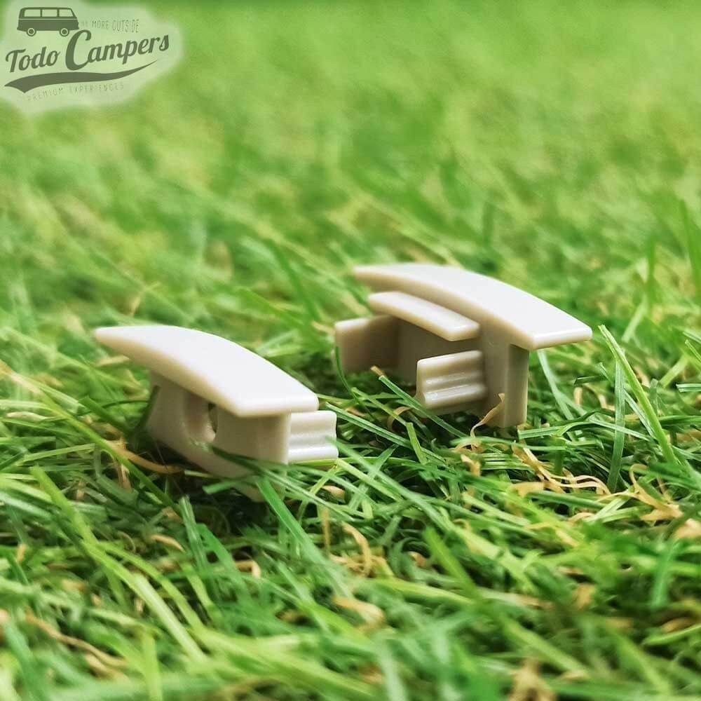 Tampas para calha encastrável plana de alumínio para tiras LED - 2 unidades