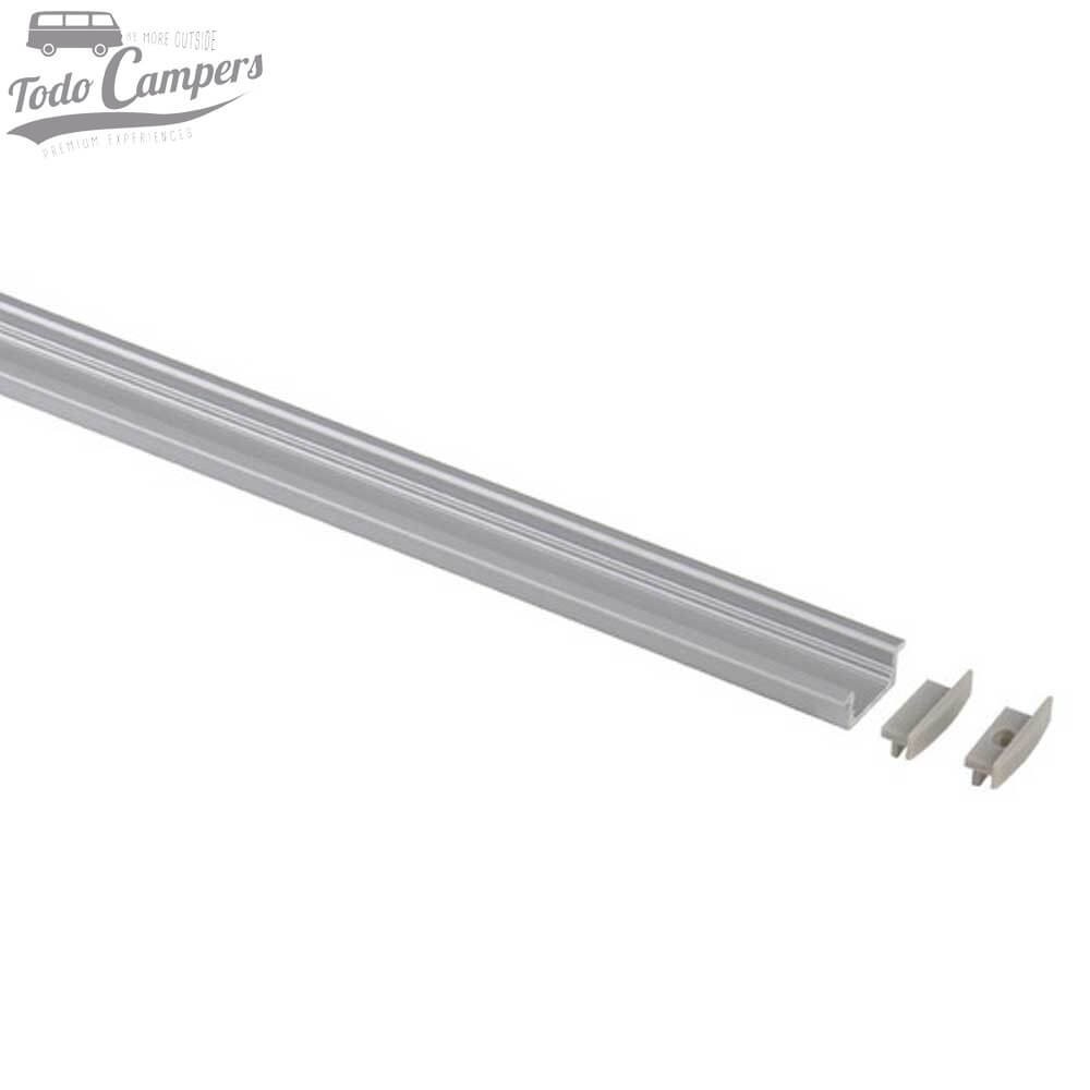 Perfil de aluminio encastrable plano para iluminación LED de1,5 metros