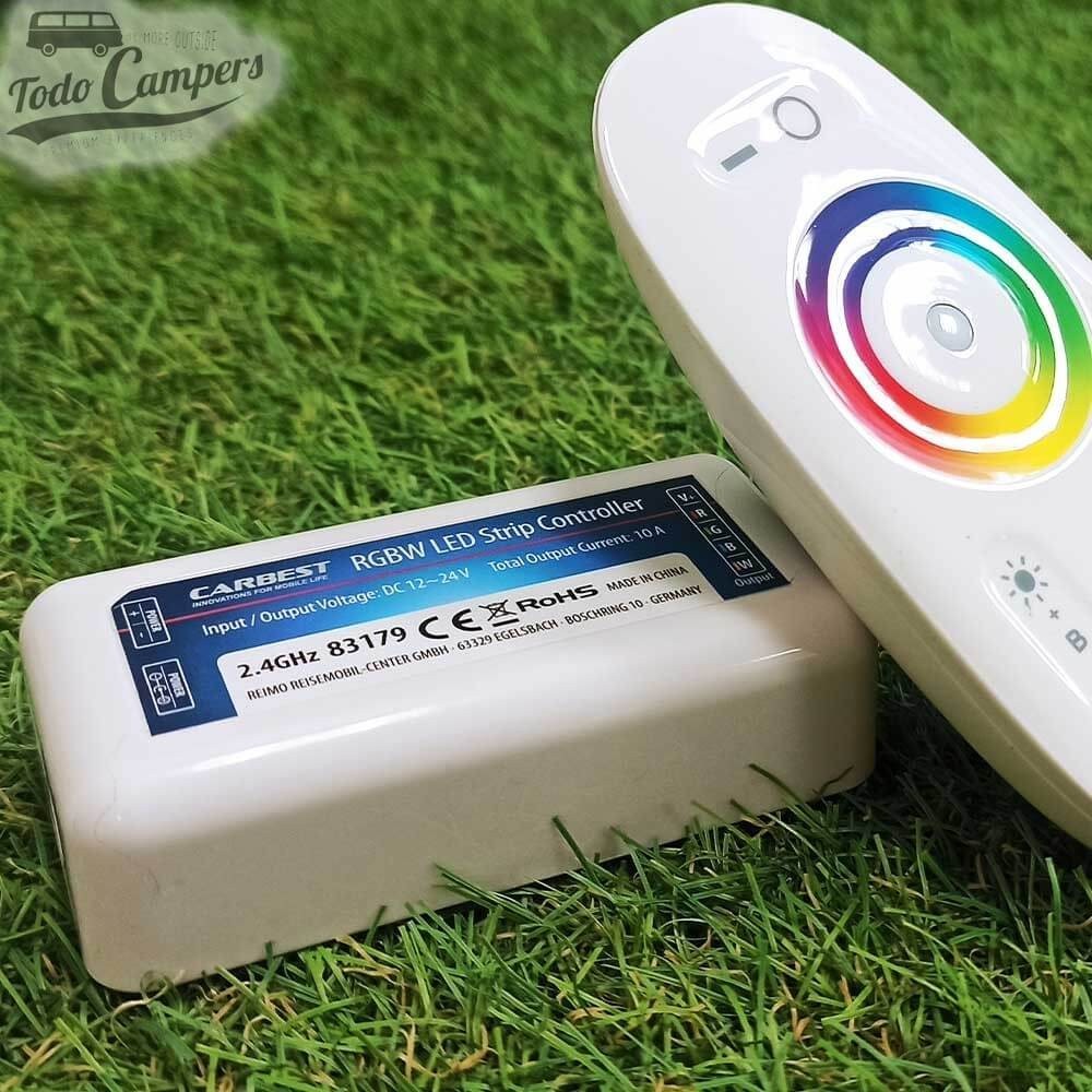 Mando a distancia compatible con Tira LED de 12v color RGB+White de 5 metros.