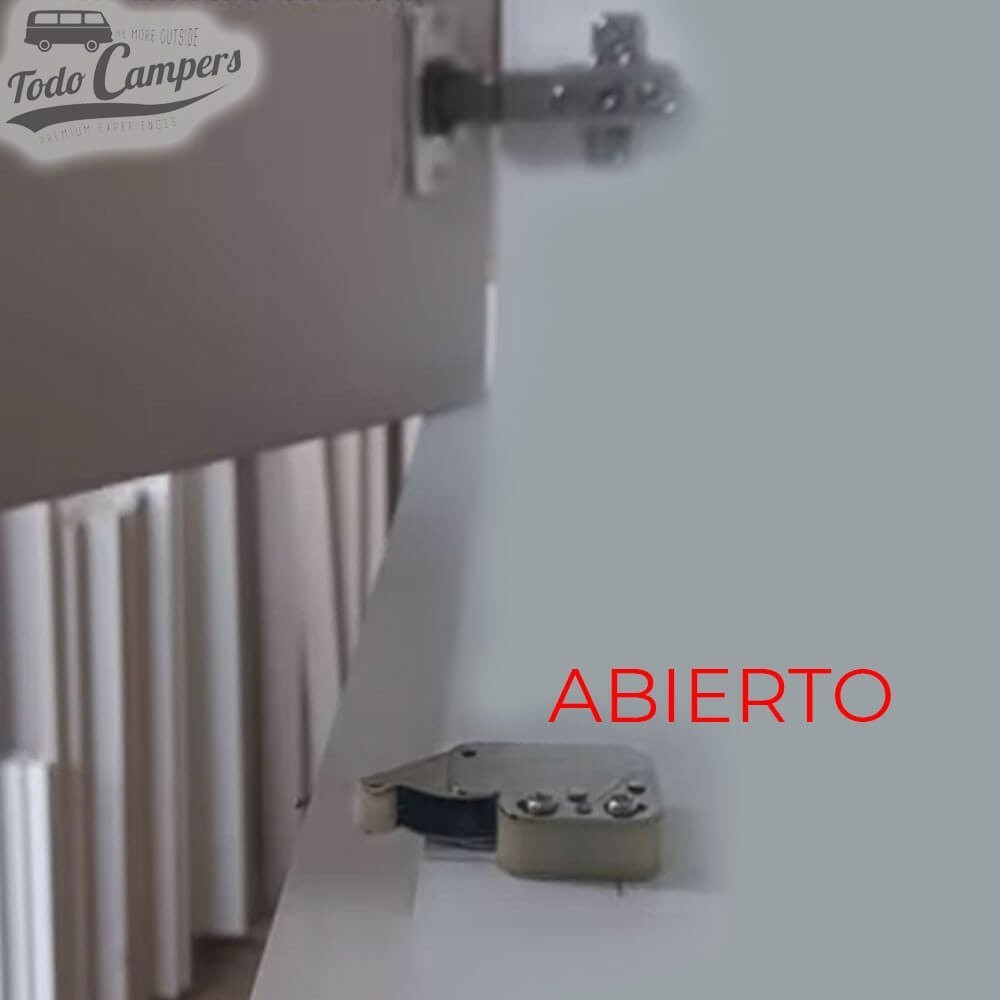 Fecho mini branco Push to Open para gavetas e portas de armários