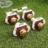 OUTLET: Conjunto de 4 Fechos Tic-Tac duplo com botão para portas e gavetas 15 mm - Ouro