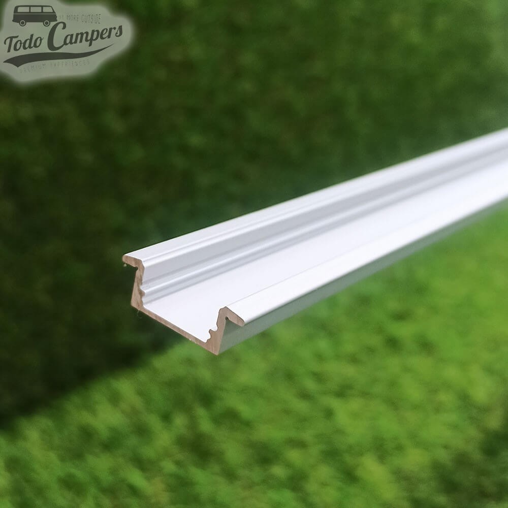 Calha de alumínio encastrável perfeito para colocar em tetos ou paredes de autocaravanas