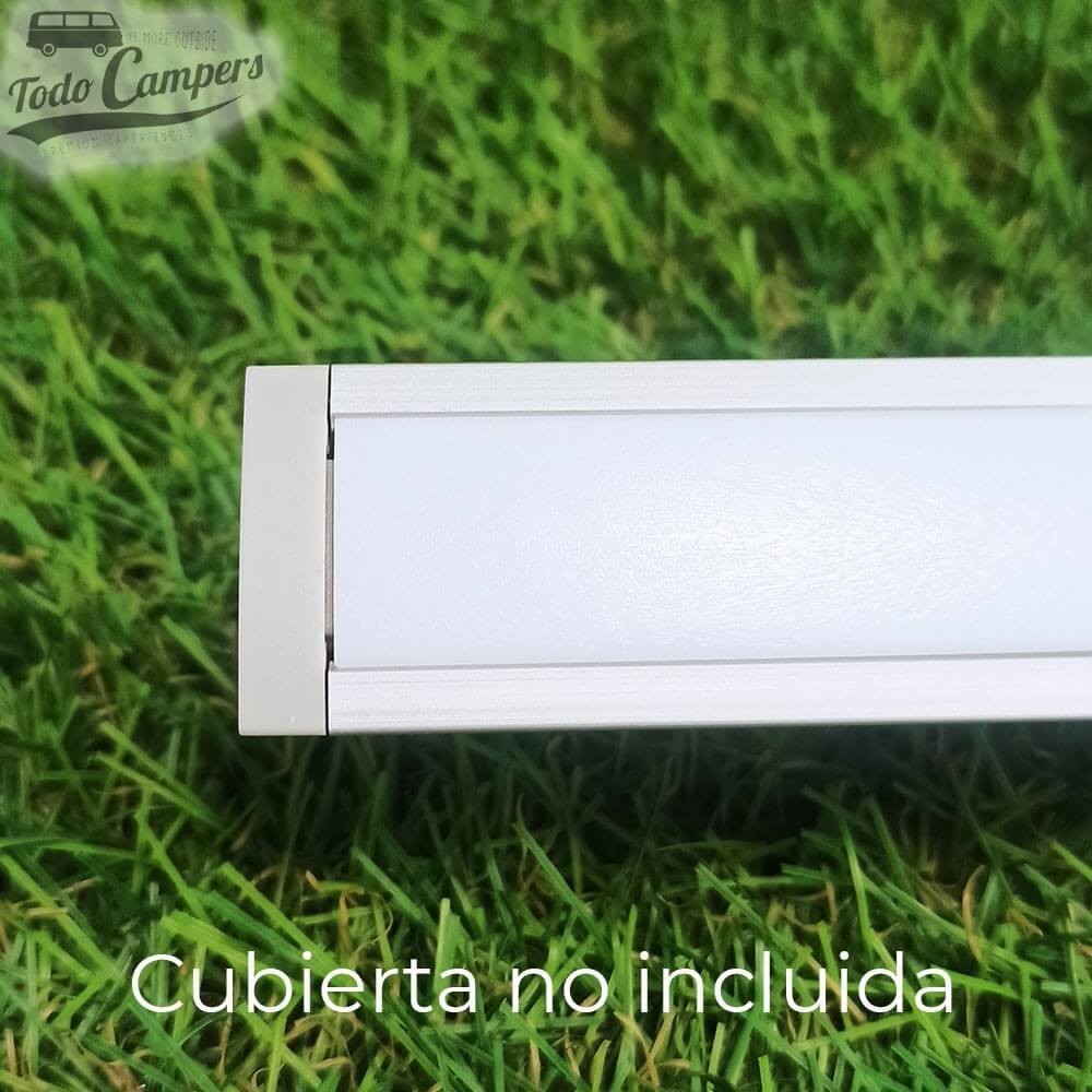 Perfil de aluminio encastrable con cubierta opaca (no incluida)